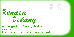 renata dekany business card